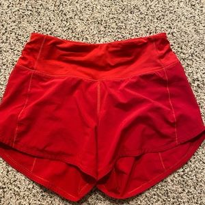 dark red size 2 speed up lululemon shorts length 4